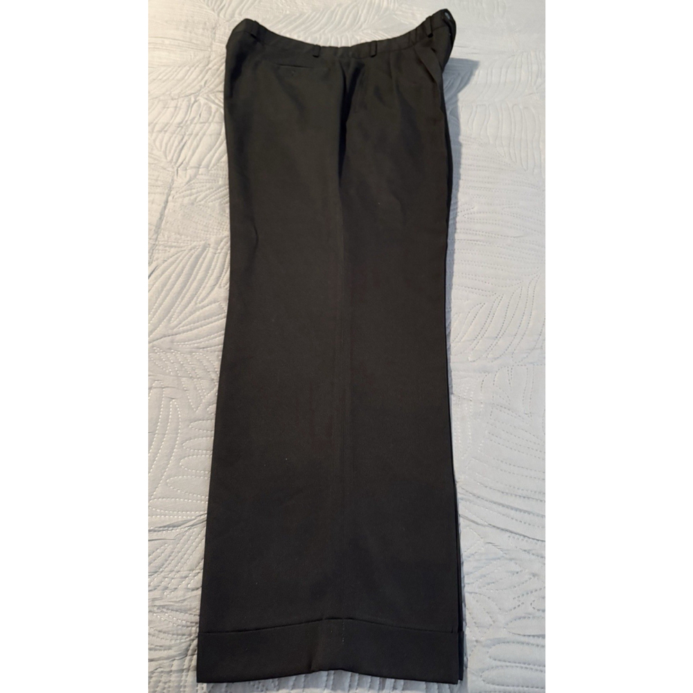 MENS LAUREN RALPH LAUREN PLEATED CUFFED Black PANTS SIZE 38x32